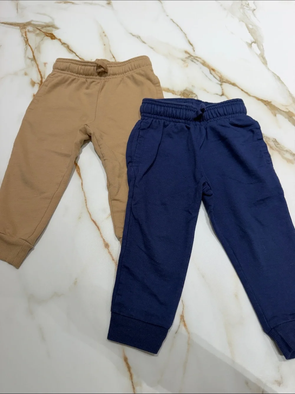 Carter's Navy and Tan Cotton Jogger Pants Duo